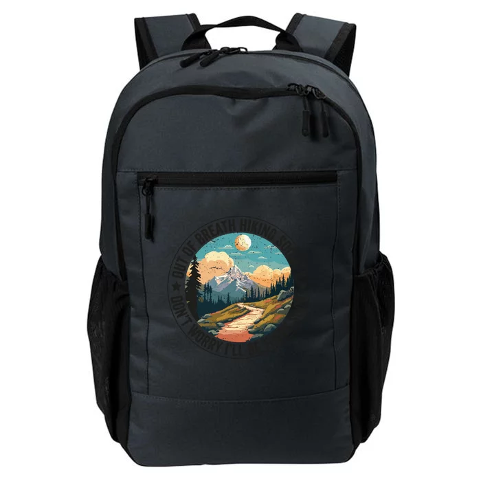 Out Of Breath Hiking Society For Hiker Nature Love Gift Daily Commute Backpack