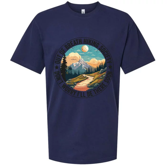 Out Of Breath Hiking Society For Hiker Nature Love Gift Sueded Cloud Jersey T-Shirt