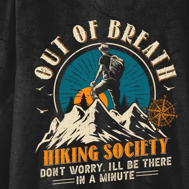 Out Of Breath Hiking Society Hooded Wearable Blanket