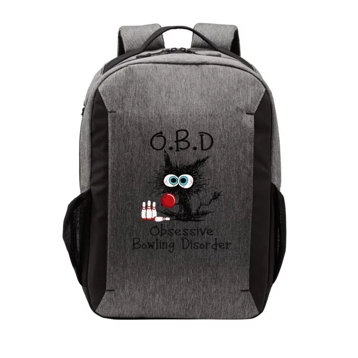 OBD Obsessive Bowling Disorder Funny Black Cat Bowling Vector Backpack