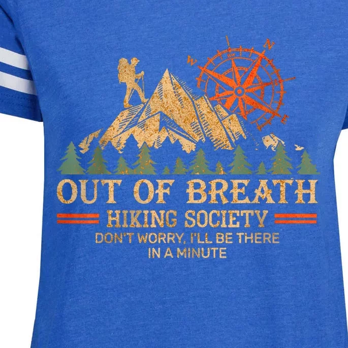 Out Of Breath Hiking Society Enza Ladies Jersey Football T-Shirt