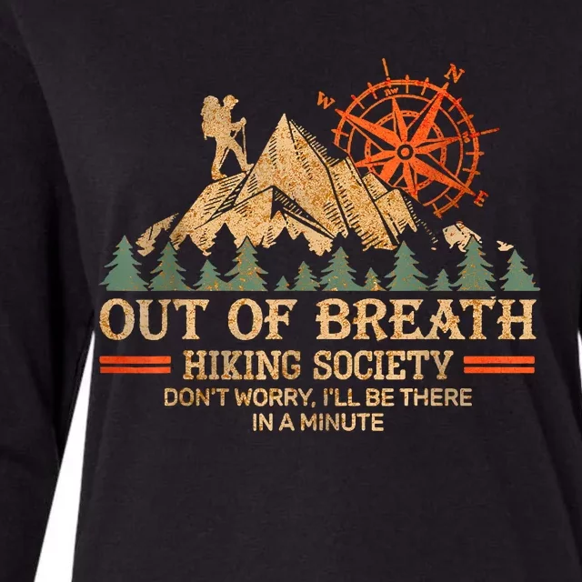 Out Of Breath Hiking Society Womens Cotton Relaxed Long Sleeve T-Shirt