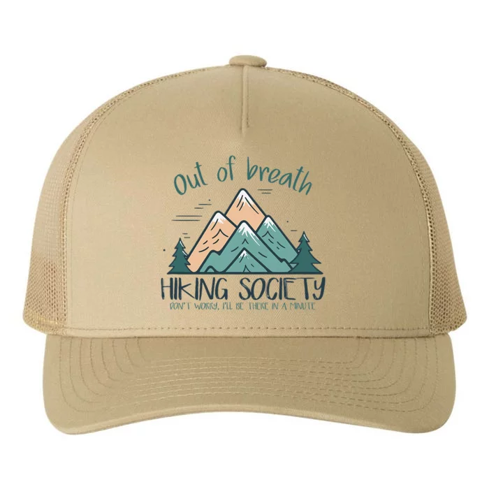 Out Of Breath Hiking Society Hiker Yupoong Adult 5-Panel Trucker Hat