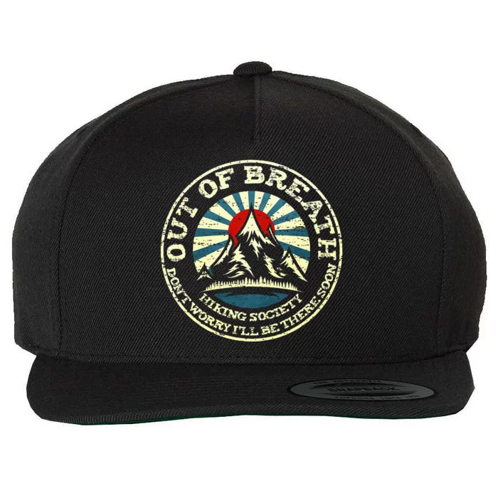 Out Of Breath Hiking Society Wool Snapback Cap