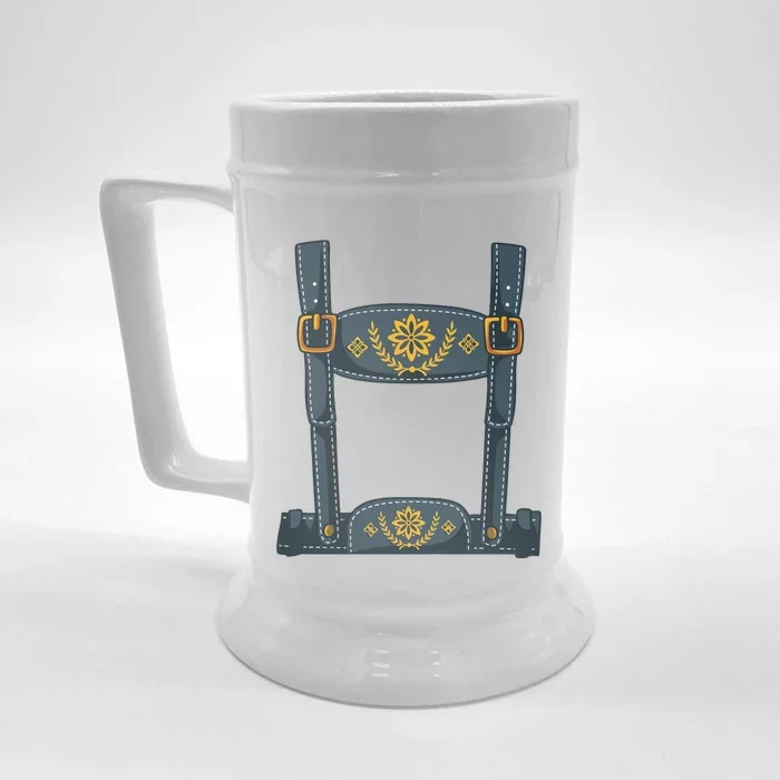 Oktoberfest Outfit Boy Lederhosen Costume Front & Back Beer Stein