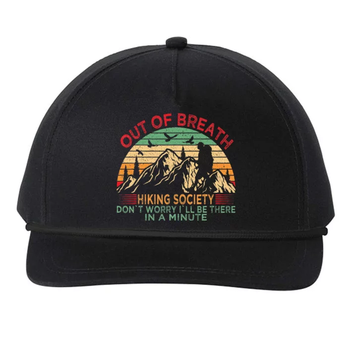 Out Of Breath Hiking Society Forhiker Nature Love Snapback Five-Panel Rope Hat