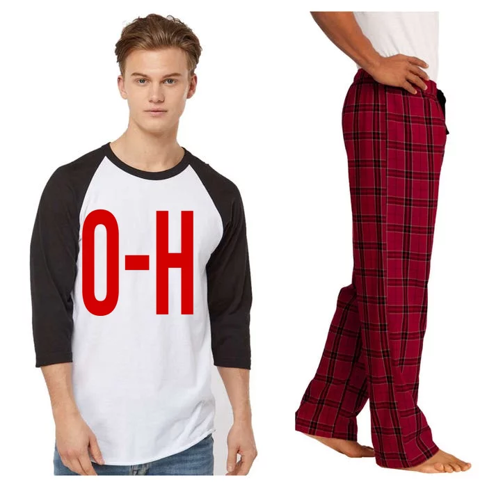 Oh Ohio Logo Raglan Sleeve Pajama Set