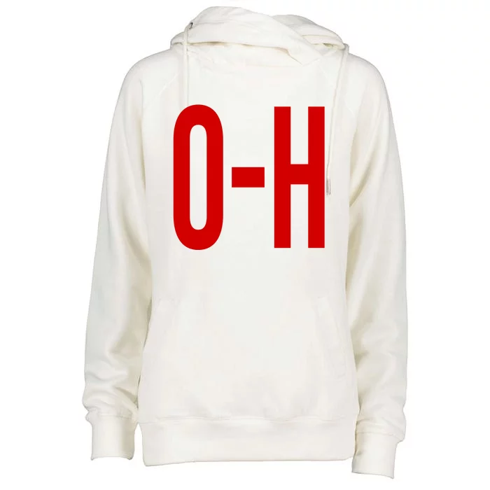 Oh Ohio Logo Womens Funnel Neck Pullover Hood