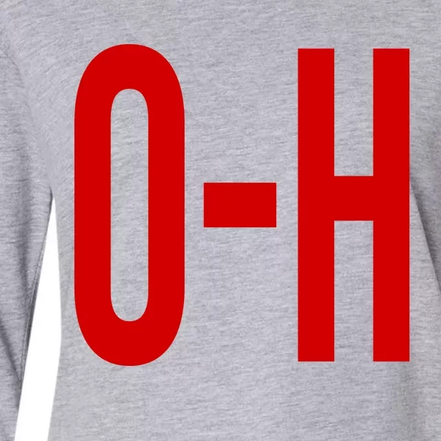 Oh Ohio Logo Womens Cotton Relaxed Long Sleeve T-Shirt