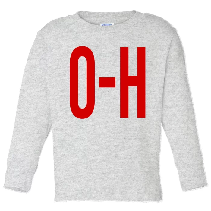 Oh Ohio Logo Toddler Long Sleeve Shirt