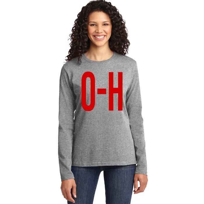 Oh Ohio Logo Ladies Long Sleeve Shirt