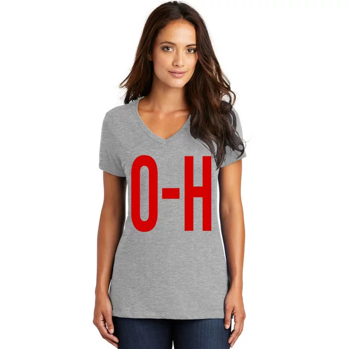 Oh Ohio Logo Women's V-Neck T-Shirt