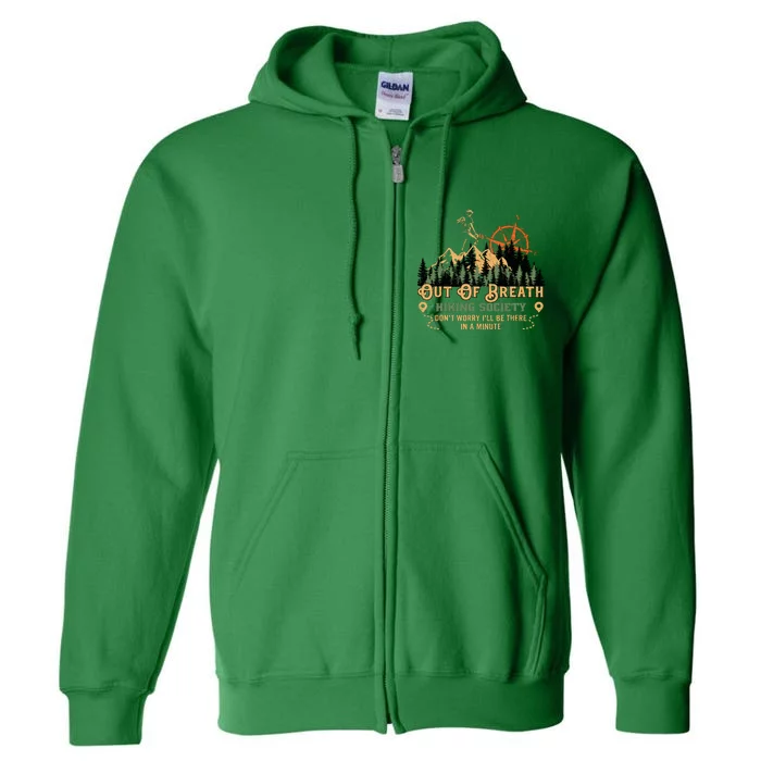 Out Of Breath Hiking Society Full Zip Hoodie