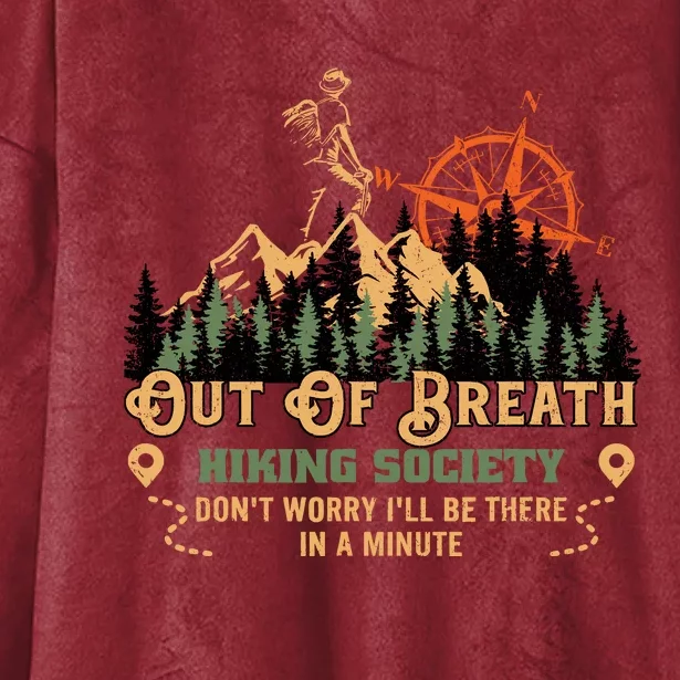 Out Of Breath Hiking Society Hooded Wearable Blanket