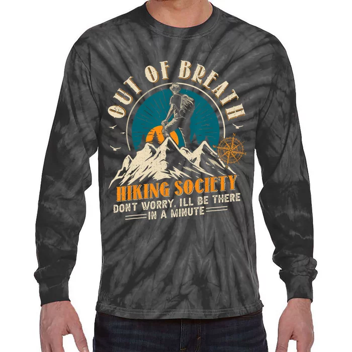 Out Of Breath Hiking Society Tie-Dye Long Sleeve Shirt