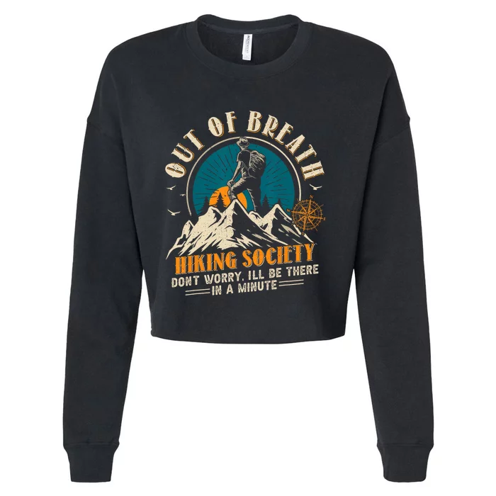 Out Of Breath Hiking Society Cropped Pullover Crew