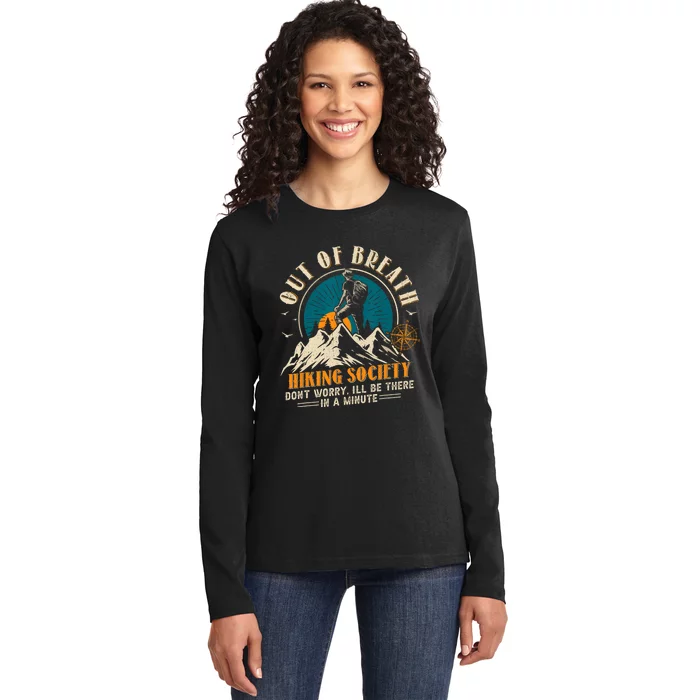 Out Of Breath Hiking Society Ladies Long Sleeve Shirt