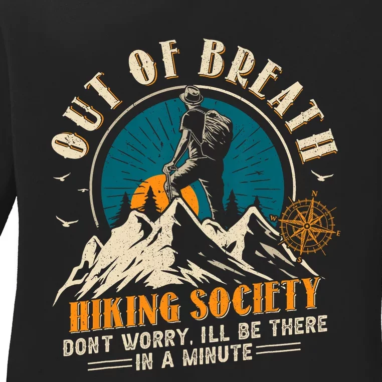 Out Of Breath Hiking Society Ladies Long Sleeve Shirt