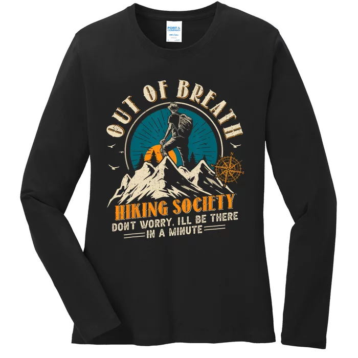 Out Of Breath Hiking Society Ladies Long Sleeve Shirt