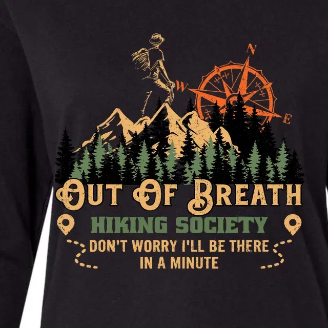 Out Of Breath Hiking Society Womens Cotton Relaxed Long Sleeve T-Shirt