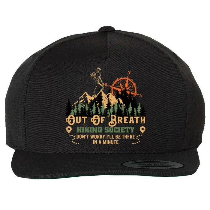 Out Of Breath Hiking Society Wool Snapback Cap