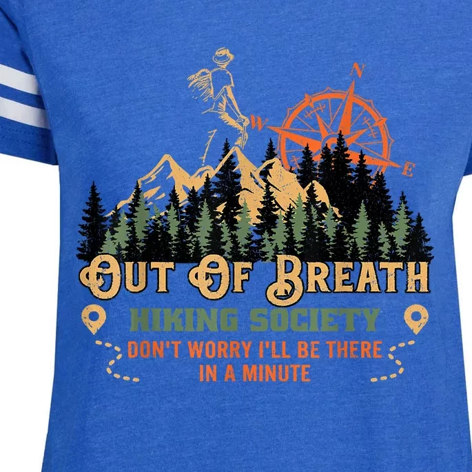 Out Of Breath Hiking Society Enza Ladies Jersey Football T-Shirt