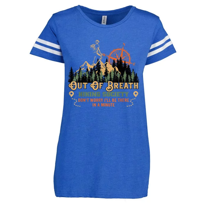 Out Of Breath Hiking Society Enza Ladies Jersey Football T-Shirt