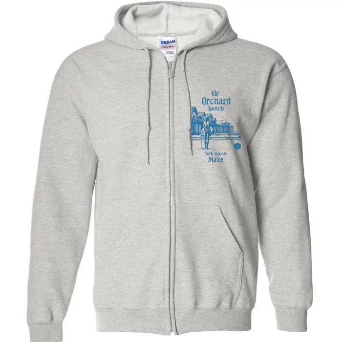 Old Orchard Beach York County Maine Full Zip Hoodie