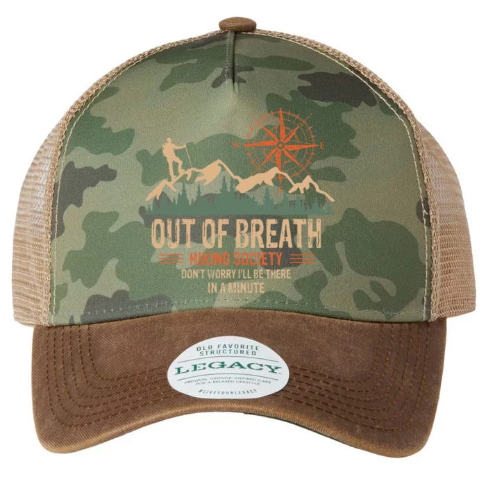 Out Of Breath Hiking Society Dont Worry Ill Be There In A Legacy Tie Dye Trucker Hat