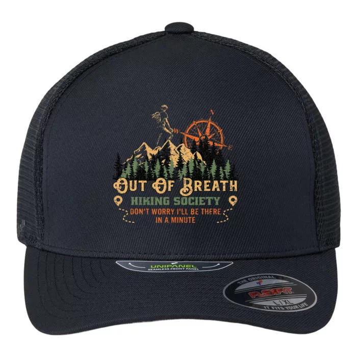 Out Of Breath Hiking Society Flexfit Unipanel Trucker Cap