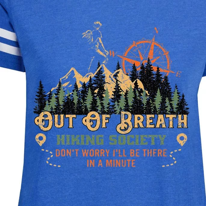 Out Of Breath Hiking Society Enza Ladies Jersey Football T-Shirt