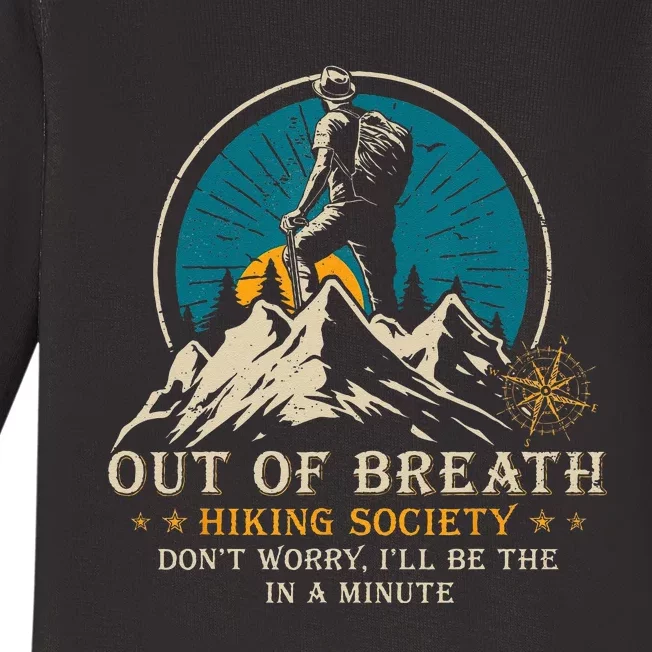 Out Of Breath Hiking Society Baby Long Sleeve Bodysuit