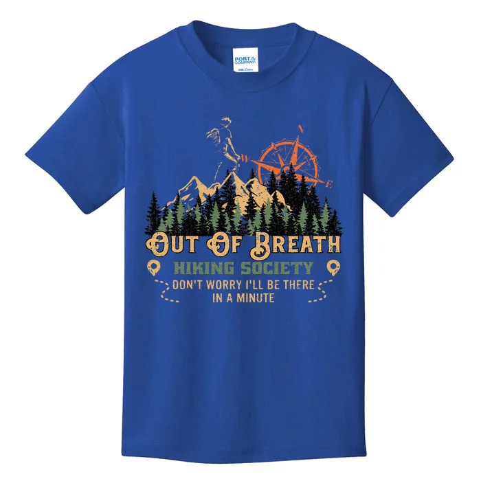 Out Of Breath Hiking Society Long Sleeve Kids T-Shirt