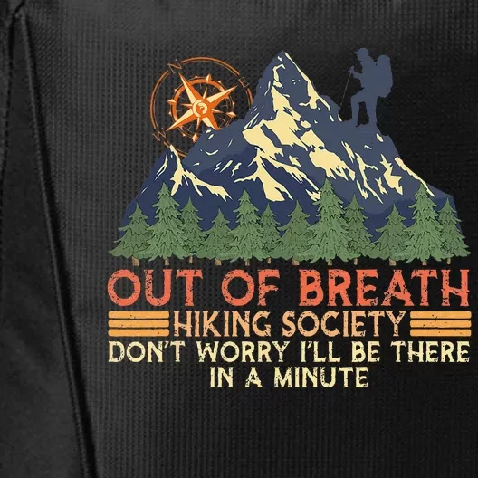 Out of Breath Hiking Society Mountain Hiking Hiker City Backpack