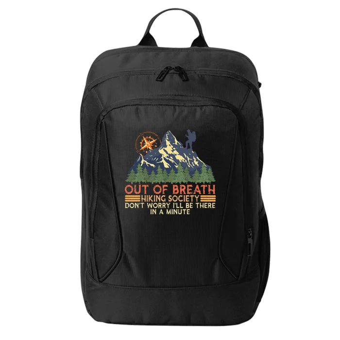 Out of Breath Hiking Society Mountain Hiking Hiker City Backpack