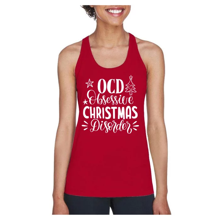 OCD Obsessive Christmas Disorder Funny Women's Racerback Tank