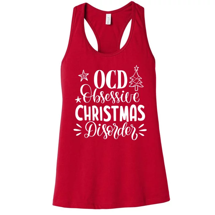 OCD Obsessive Christmas Disorder Funny Women's Racerback Tank