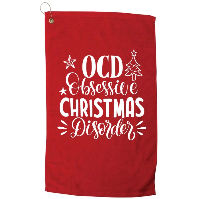 OCD Obsessive Christmas Disorder Funny Platinum Collection Golf Towel