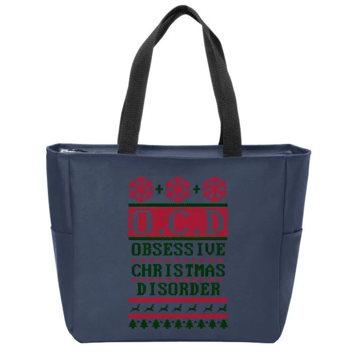 OCD Obsessive Christmas Disorder Zip Tote Bag