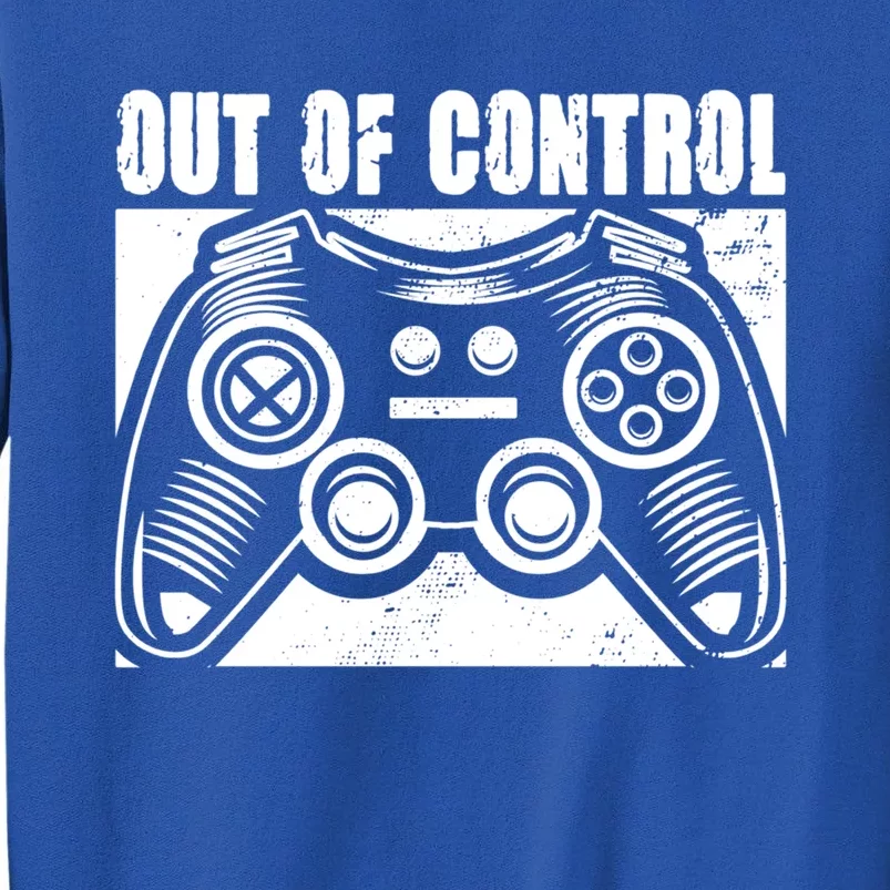 Out Of Control Funny Gaming Quote Retro Video Games Graphic Gift Tall Sweatshirt