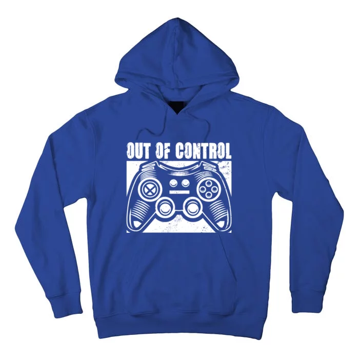 Out Of Control Funny Gaming Quote Retro Video Games Graphic Gift Tall Hoodie