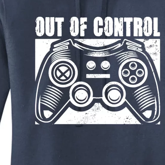 Out Of Control Funny Gaming Quote Retro Video Games Graphic Gift Women's Pullover Hoodie