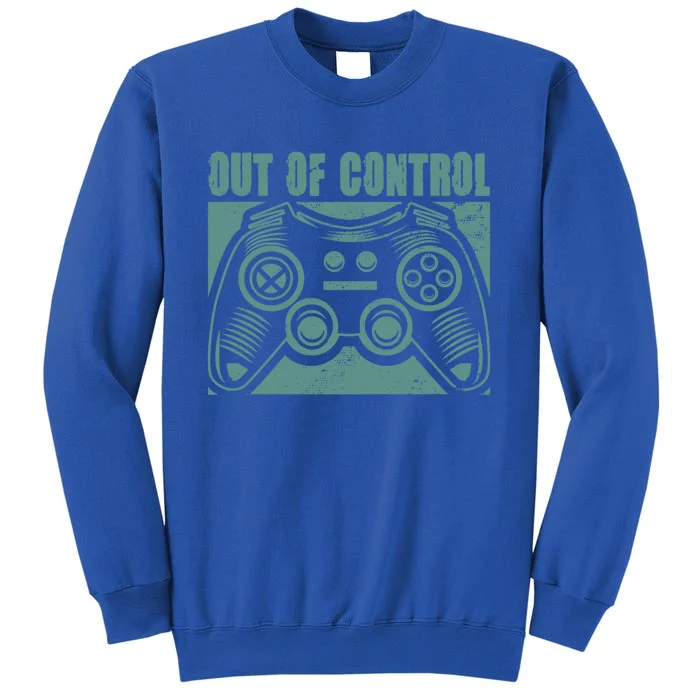 Out Of Control Funny Gaming Quote Retro Video Games Graphic Gift Sweatshirt