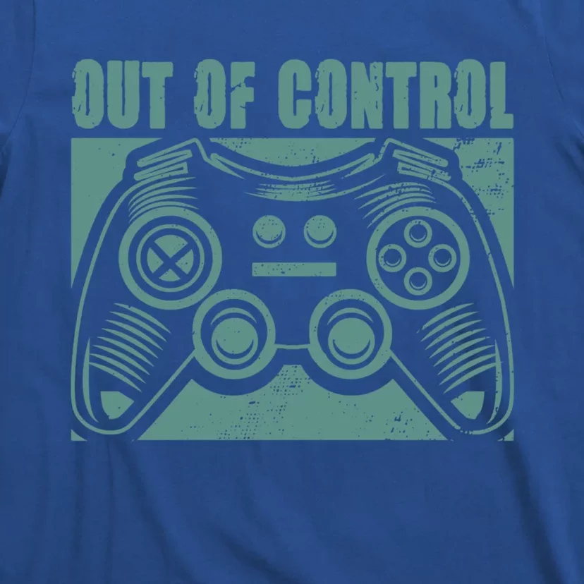 Out Of Control Funny Gaming Quote Retro Video Games Graphic Gift T-Shirt