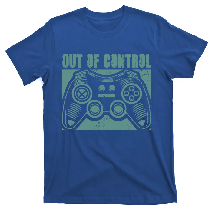 Out Of Control Funny Gaming Quote Retro Video Games Graphic Gift T-Shirt