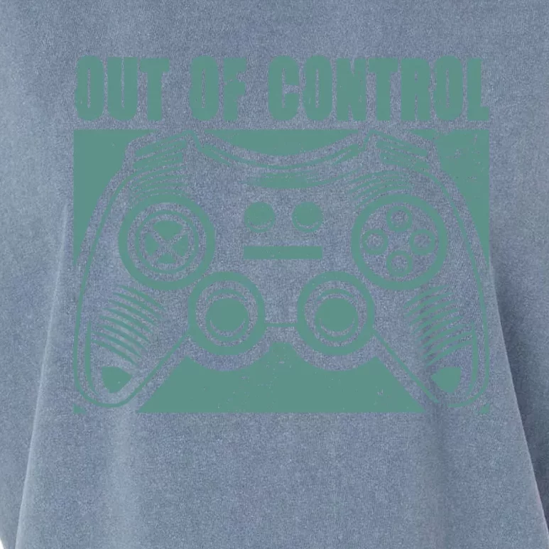 Out Of Control Funny Gaming Quote Retro Video Games Graphic Gift Garment-Dyed Women's Muscle Tee