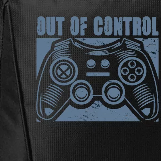 Out Of Control Funny Gaming Quote Retro Video Games Graphic Gift City Backpack