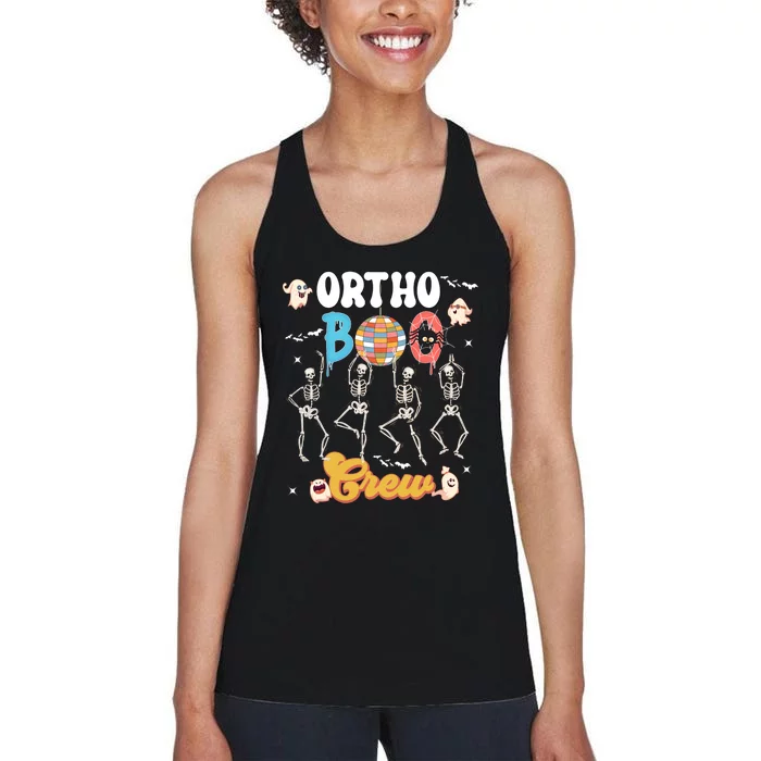 Ortho Orthopedic Chiropractor Halloween Boo Crew Matching Women's Racerback Tank