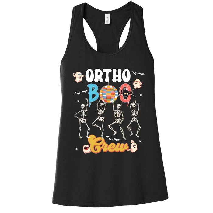 Ortho Orthopedic Chiropractor Halloween Boo Crew Matching Women's Racerback Tank