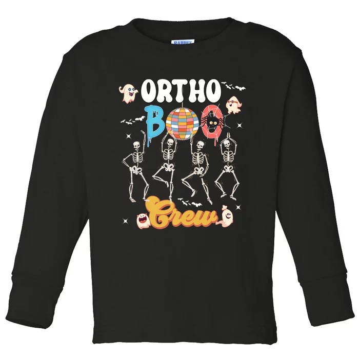 Ortho Orthopedic Chiropractor Halloween Boo Crew Matching Toddler Long Sleeve Shirt